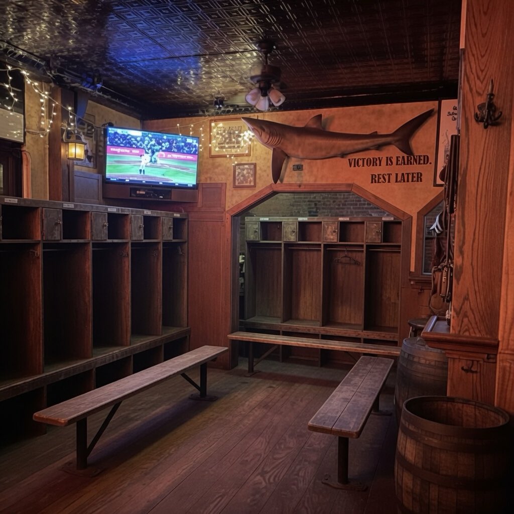 kingofkipsbay's tweet photo. Why don’t local dive bars have locker rooms for their regulars? See photo for inspiration https://t.co/UmFpMSQOxR
