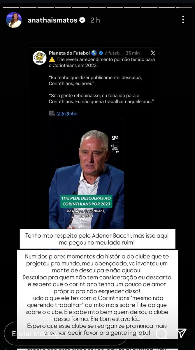 FielNaAlma's tweet photo. Que canetada da Ana Thais Matos

 👏🏼👏🏼👏🏼 https://t.co/S08BbiPx3Q