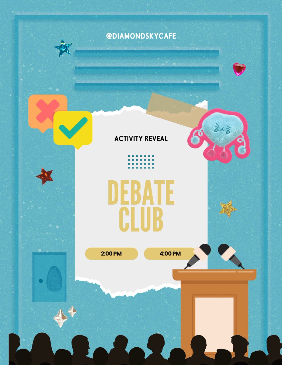 DiamondSkyCafe's tweet photo. [SHINee 18th Anniversary]
🎓 Activity Reveal — Debate Club

We surveyed over 100 shawols for our Debate Club! Using their answers, we’ll have two sessions of a family feud style game at our event! One at 2PM and one at 4PM! Plan your visit accordingly if you don’t wanna miss out! This plus many more activities to explore!

Event Details:
📅 May 23, 2026
⏰ 12pm - 5pm
📍 Guanyin Tea House
550 S Glendora Ave
West Covina, CA 91790