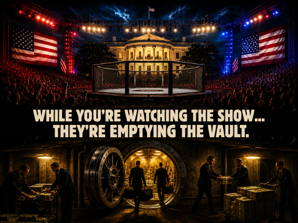 Rutherford_Inst's tweet photo. While Americans are focused on spectacle—the ballroom, the tweets, the outrage—the real story is unfolding out of view. 

Distraction has become a governing strategy. 
___
👉 Read: Distraction, Deception and the Heist of the American Economy
https://t.co/u3bz545Sr7 https://t.co/m7t4b4em8R