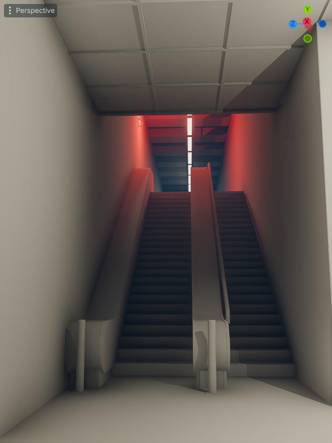 Foyezes's tweet photo. Red light and blue fog #GodotEngine https://t.co/Xm64F5rGpA