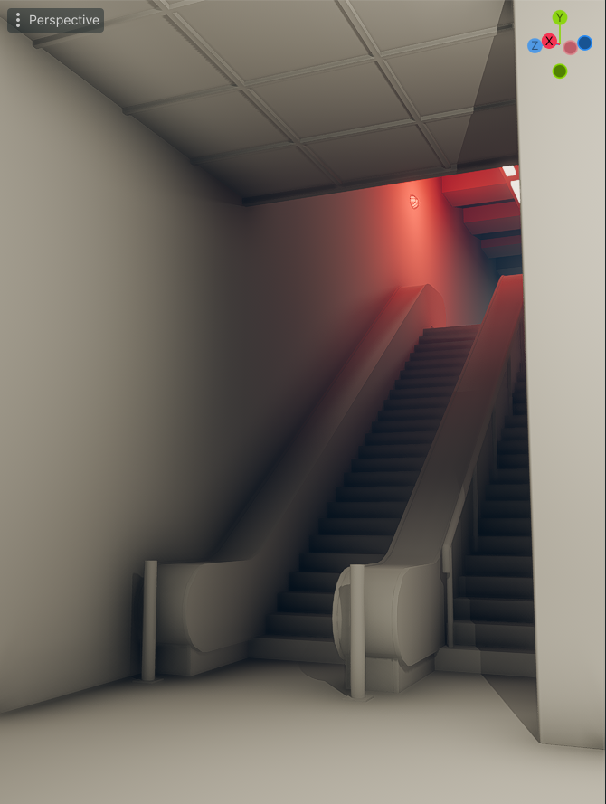 Foyezes's tweet photo. Red light and blue fog #GodotEngine https://t.co/Xm64F5rGpA
