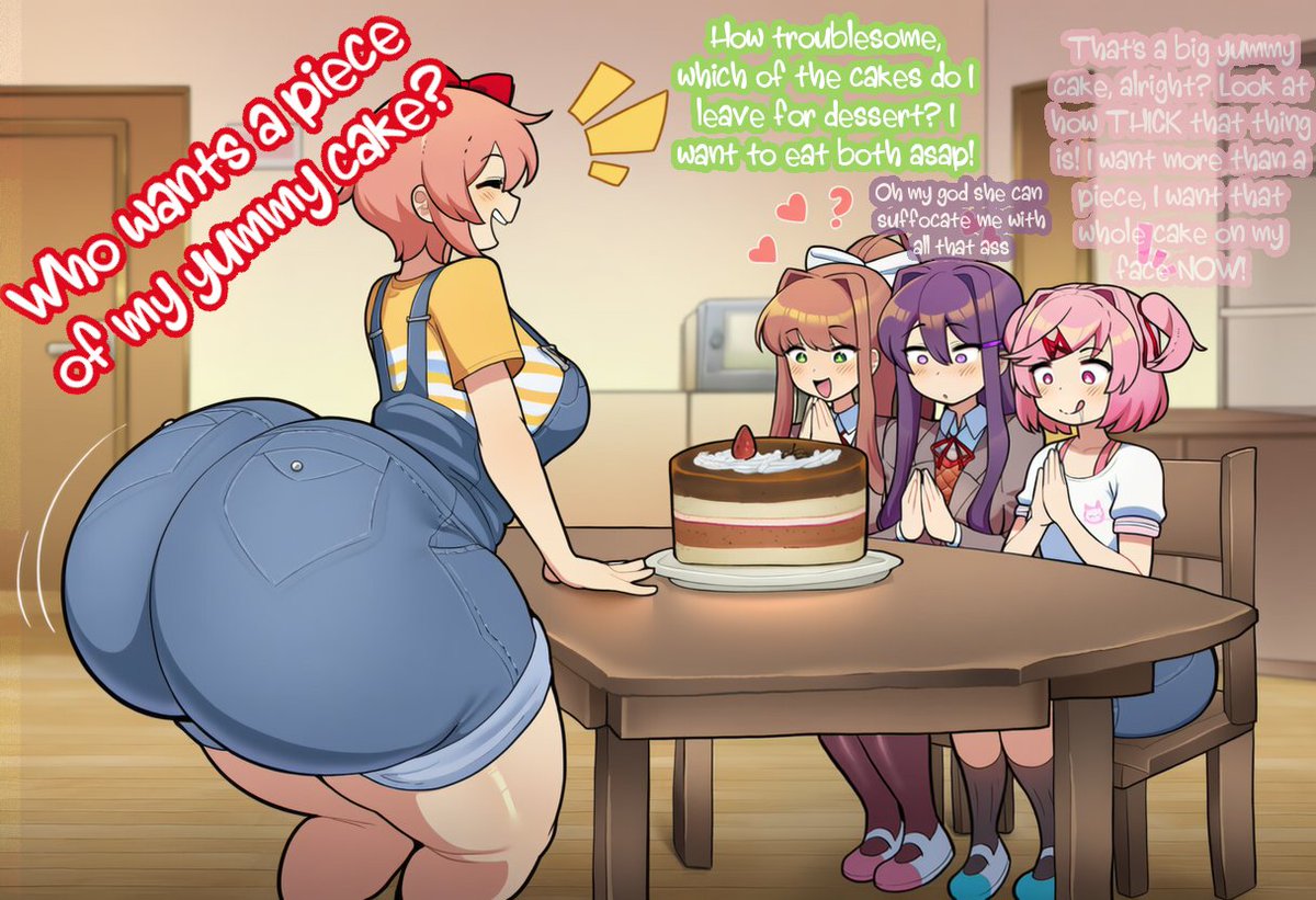 succubus30586's tweet photo. Happy birthday Sayori! Everyone wants a piece of her cake~ https://t.co/r1mrXZAfNg