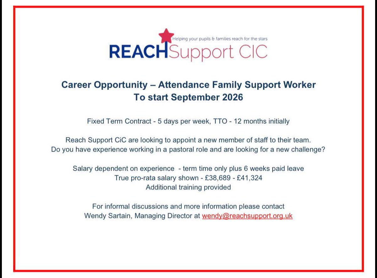 CicReach's tweet photo. Please share this exciting opportunity to join the team of Reach Support CiC https://t.co/63gwoDMYJu
