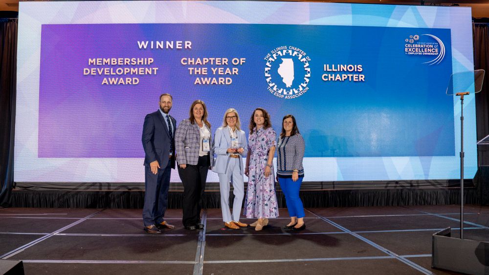 ESOP_IL's tweet photo. The Illinois Chapter received both chapter awards for 2026 at The ESOP Association's National Conference last week: Chapter Membership Growth and Chapter of the Year! To our Chapter Officers and Volunteers: Please give yourselves a round of applause 🙂 You deserve it! https://t.co/S5ApFxDE6N