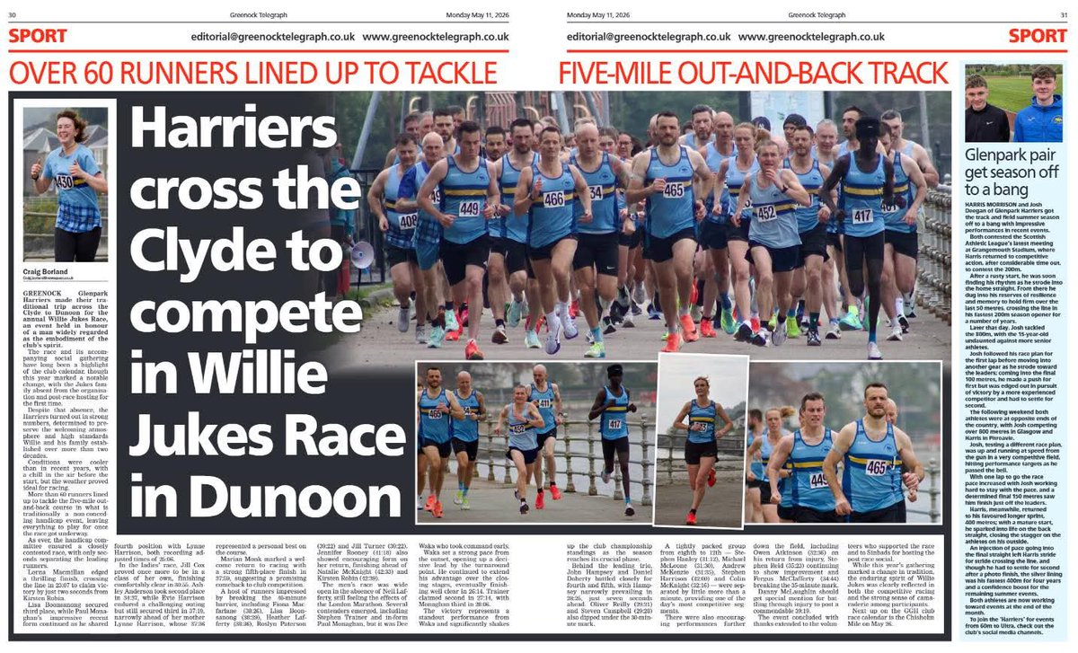 Greenock Glenpark Harriers tweet media