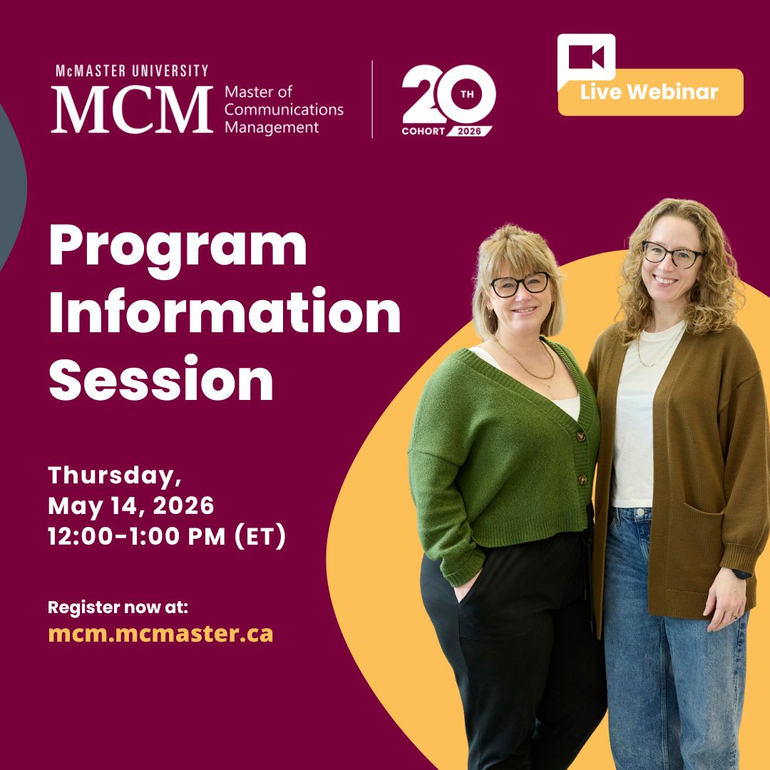 McMasterMCM's tweet photo. As a communicator or marketer, you know how to manage the message.

When the CFO asks you to defend your budget, the CEO wants you in the room to contribute to strategic plan development, and the board needs someone who understands both the business and the brand, are you ready? https://t.co/hcqmJV9AaK