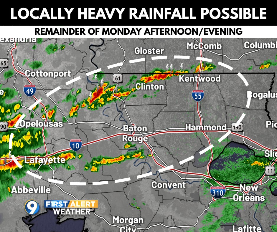Showers and thunderstorms are increasing near and north of the ...