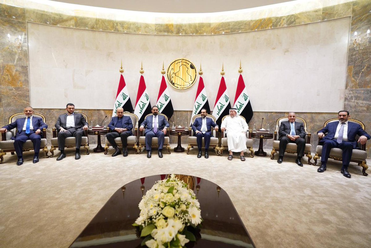 raaddulaimy's tweet photo. المجلس السياسي الوطني يعقد اجتماعاً لبحث تشكيل الحكومة المقبلة

عقد المجلس السياسي الوطني، مساء يوم الاثنين، اجتماعاً موسَّعاً بحضور قيادات المجلس، وأعضاء الكتلة النيابية.

وجرى، خلال الاجتماع، بحث مستجدات الأوضاع السياسية، والتأكيد على أهمية الإسراع بتشكيل الحكومة الجديدة. كما بحث ��لاجتماع ورقة الاتفاق السياسي والمنهاج الوزاري.

المكتب الإعلامي
للنائب رعد الدليمي
11 أيار 2026