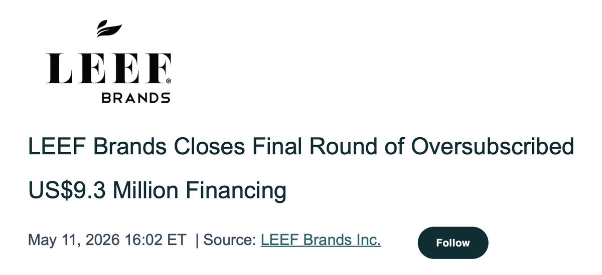 LEEF Brands tweet media