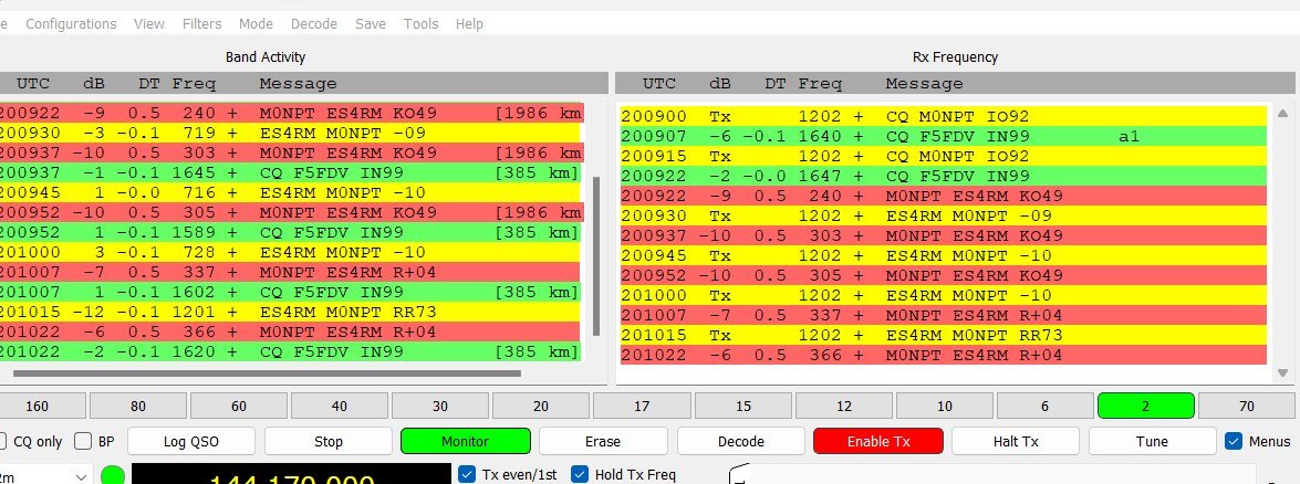 M0NPT's tweet photo. blimey! was hard to qso via #RS44 and do the doppler #hamr #Amsat 😍😍 1st time #FT4 on an LEO Sat @ES4RM #f5fdv thanks @flo_0_ for the guidance ☺️☺️ https://t.co/yeoF60GsfF
