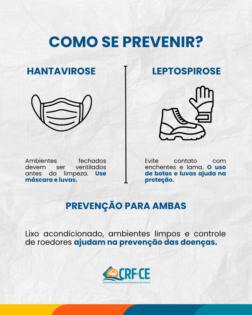 🦠 Hantavirose x Leptospirose: Conhecer para Prevenir

Saiba mais: crfce.org.br