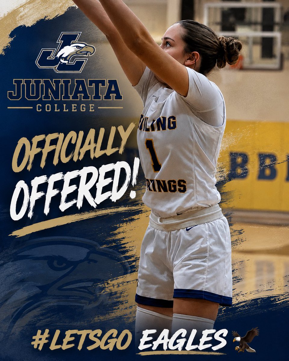 Madysonbrownawe's tweet photo. Beyond blessed and excited to announce that I’ve officially received an offer from Juniata College! Thank you to coach @marissamolnar10 and @KennedyLew3 More work to come! 🏀🦅 #LetsGoEagles #Blessed https://t.co/bXR0vLSa2q
