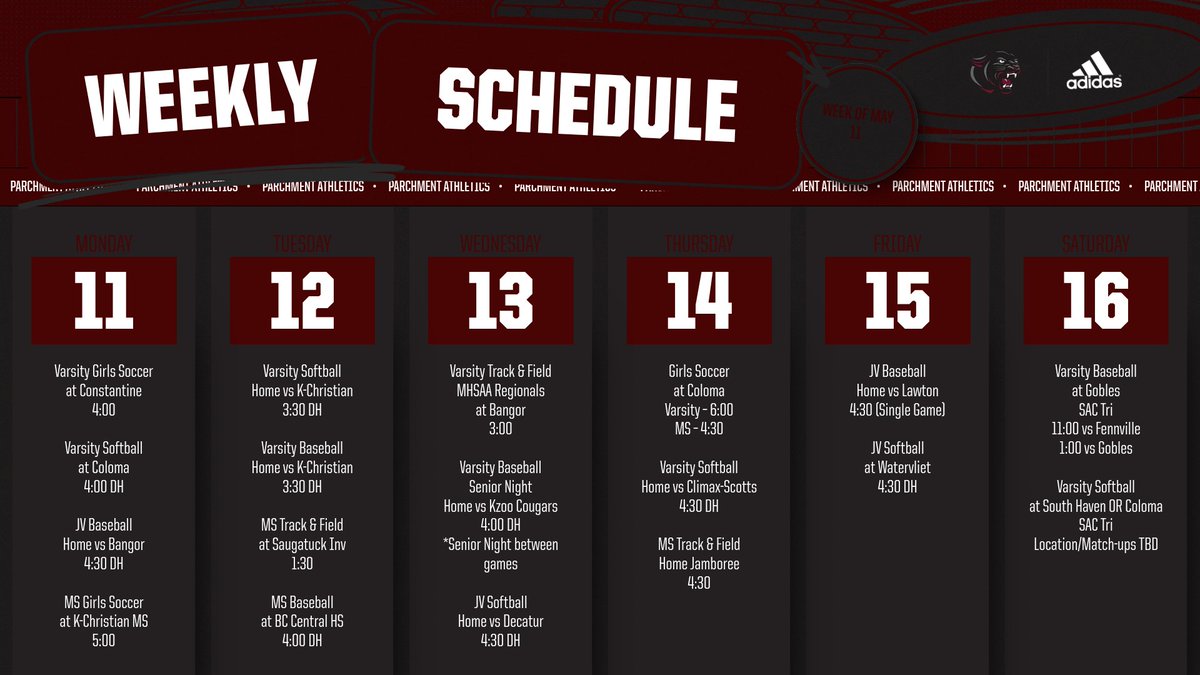 Parchment Panthers Athletics tweet media
