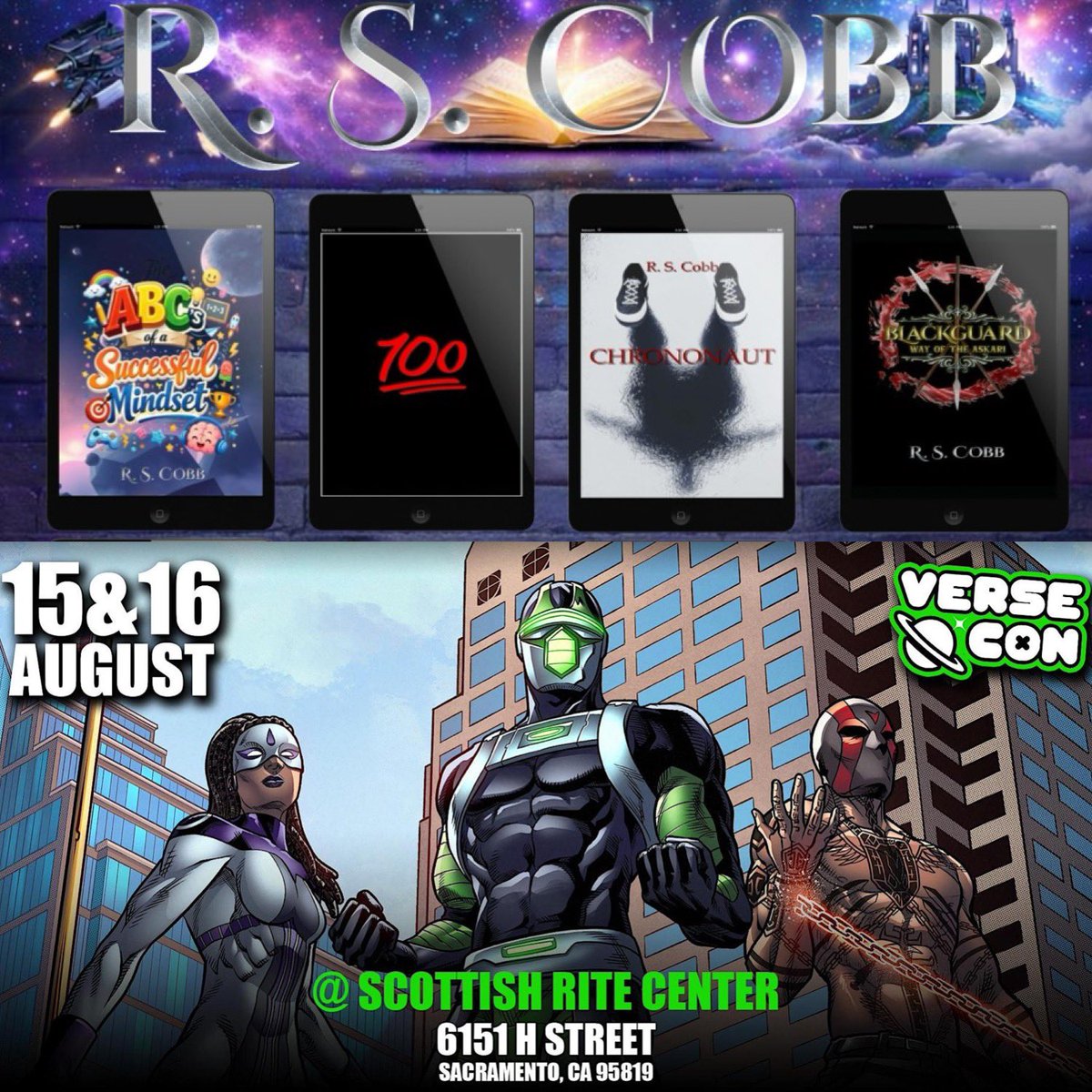 mindthetypos's tweet photo. @Relentlessbooks Bay Area fam! Iโll be vending at Verse Con Aug 15โ16 at the Scottish Rite Center, 6151 H Street, Sacramento, CA! Pull up for books, comics, fantasy, sci-fi, and support ya boy at this massive event ๐ฅ๐
https://t.co/vWsXclok9E
#VerseCon #SacAnime #ComicCon #Blackguard #AuthorTok https://t.co/kT1MZ8egvW