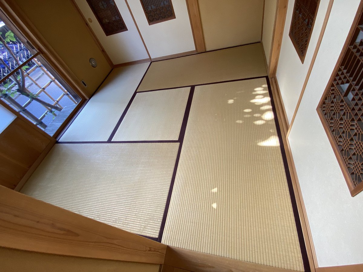 かいじゅうさまのお部屋 蓄音器鑑賞會&建物紹介」に向けて、居間兼寢室(四疉半)の「疉の裏返し