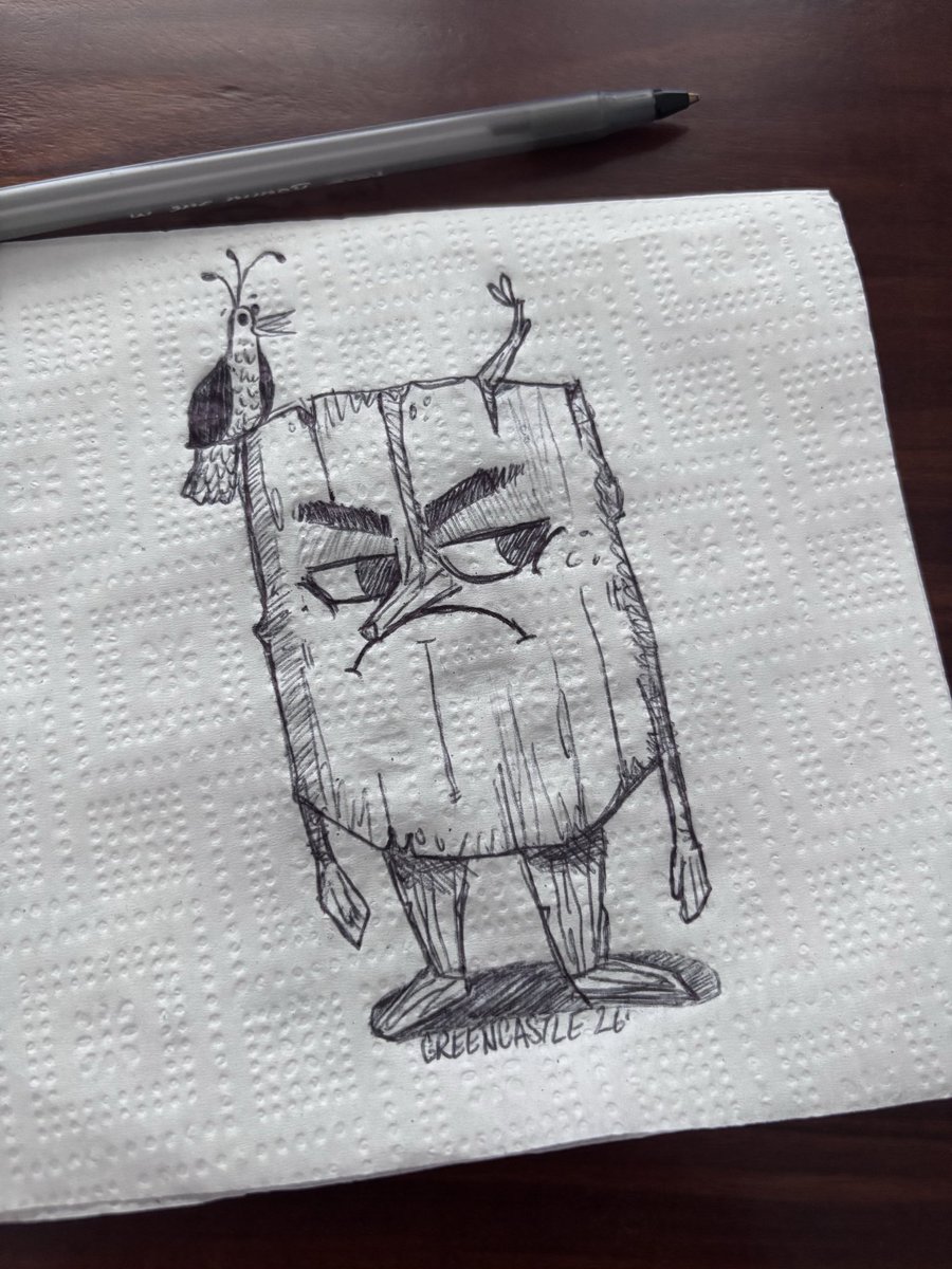 greencastle_art's tweet photo. Feeling a little stiff today. 
#sketch #drawing #art #cartoon https://t.co/Z96pq6QxoW