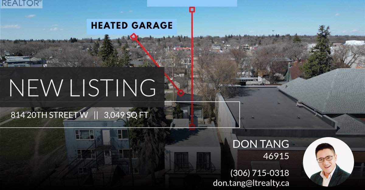 DonTang14's tweet photo. 📍 New Listing 📍 Take a look at this fantastic new property that just hit the market located at 814 20th Street W in Saskatoon. Reach out here or at (306) 715-0318 for more information

Don Tang
REALTOR®
Team Lin&amp; Tang
Century 21 ... https://t.co/0KjXrlhDjm https://t.co/KyPLbZo6XC