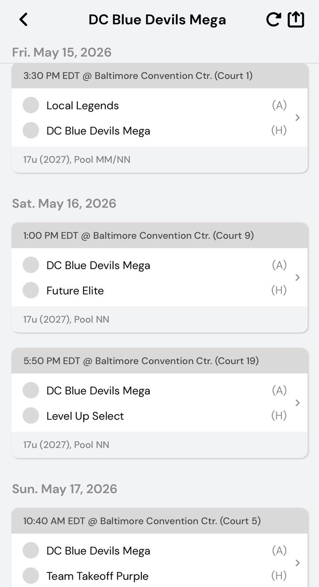 TeamMegaHoops's tweet photo. Our schedule for @madehoops 
DMV Live Period 
@dcbluedevilball https://t.co/X1oKYEjcl8