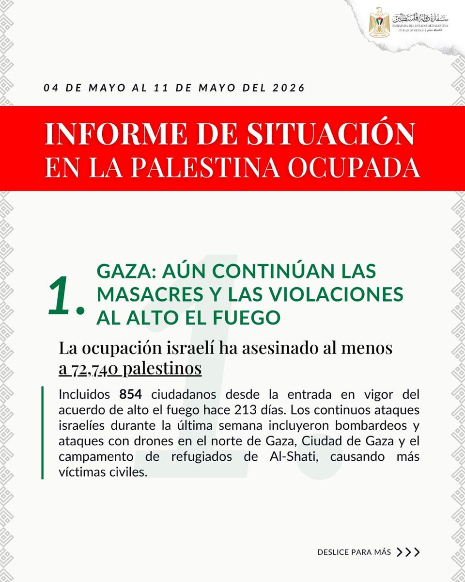 Embajada del Estado de Palestina en México tweet media