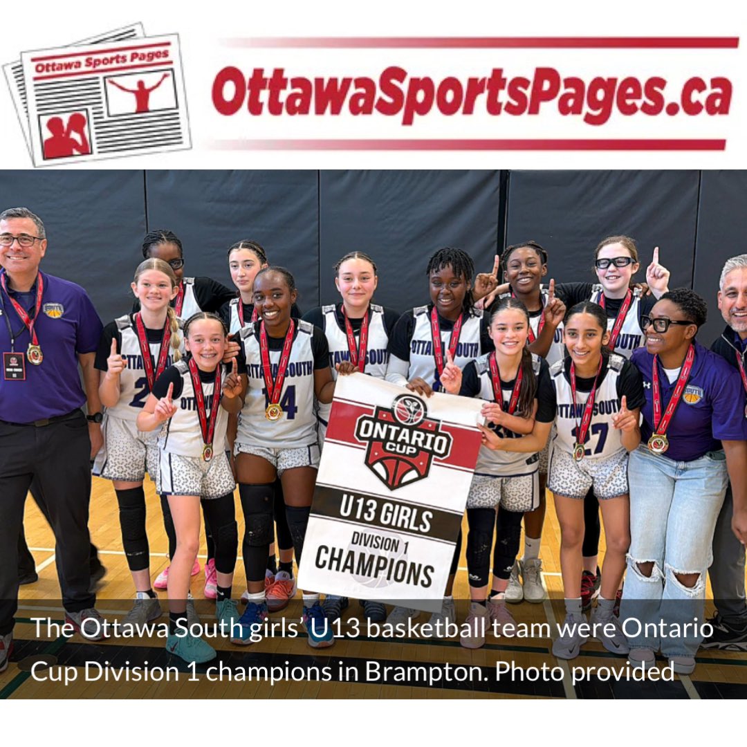 EOBAhoops's tweet photo. Great write up in the Ottawa Sports Pages about the Ottawa South U13 girls team. Also highlights some of the other achievements at Ontario Cup of other EOBA clubs to date as well. Check it out. 🏀 https://t.co/KnIM7Ld4Kg