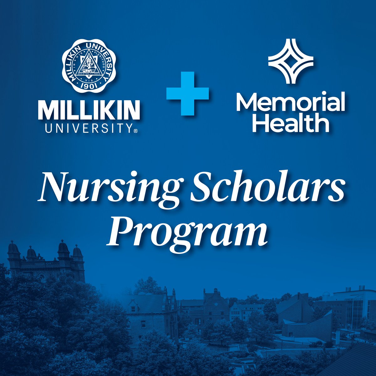 MillikinU's tweet photo. We're excited to partner with Decatur Memorial Hospital (DMH) for the Nursing Scholars Program!

The Nursing Scholars Program will provide: 
🤝 Scholarship support
🩺 Hands-on clinical experience
🏥 Guaranteed employment opportunities

🔗 Read more: https://t.co/PimSudEzlF https://t.co/0pgMpzvv3B