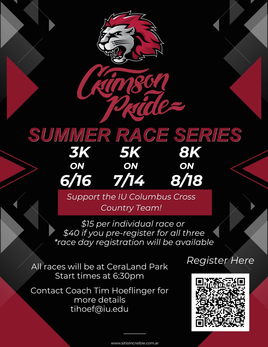 IUColumbusXC's tweet photo. IUCXC is hosting a summer race series!  You should come and run with us!  Please DM if you have any questions. https://t.co/c3RF6yVbgU