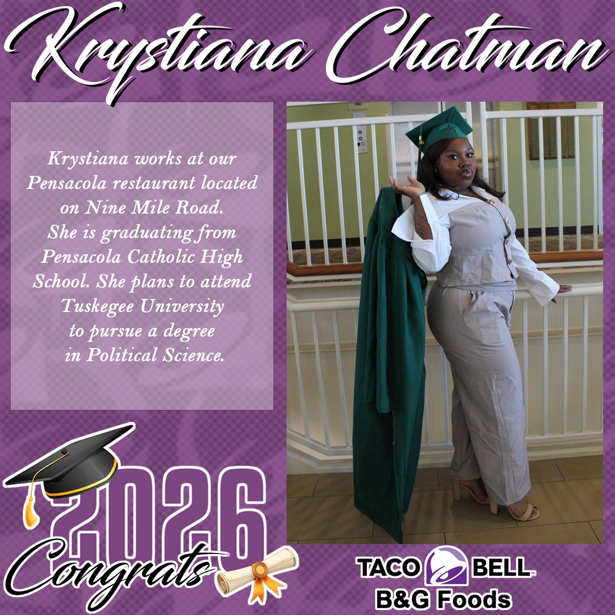 BG_Foods's tweet photo. 🎓 Senior Spotlight https://t.co/rjFJtPfWve