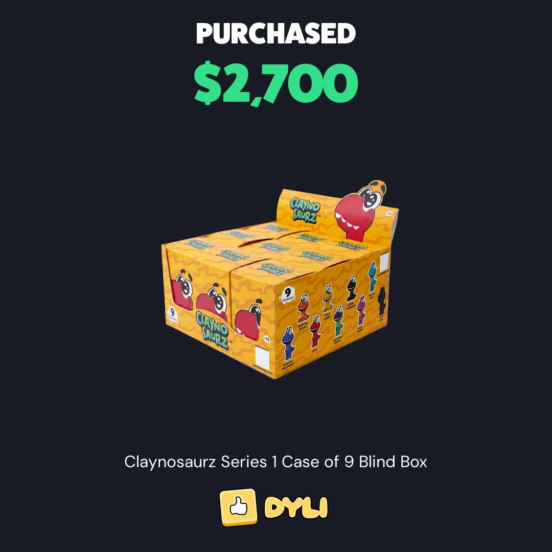 dilbertfromdyli's tweet photo. 15 Claynosaurz Series 1 Case of 9 Blind Box purchased for $2700 on DYLI!

@dyli_io | https://t.co/XR1s33JJJy https://t.co/VFTbSYjhMj