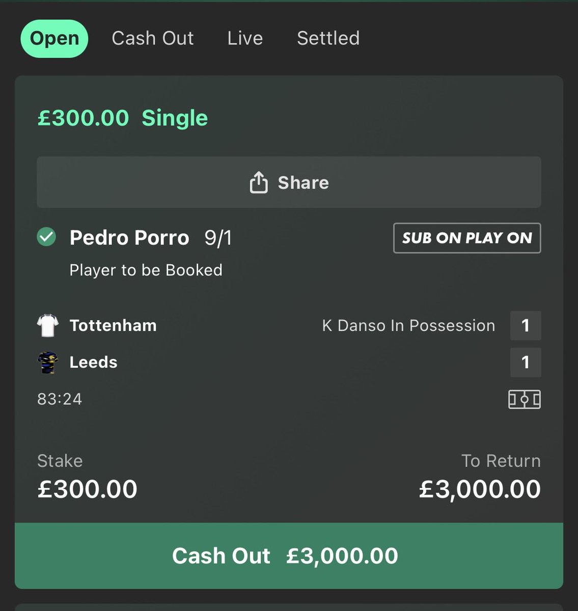FootballTips1st's tweet photo. 4 inplay wins in a row 💰💰

PORRO 9/1 ✅
JUDE 4/1 ✅ 
ASCENSIO 3/1 ✅
DOUBLE 20/1 ✅✅

All shared to free telegram as well 🙏🏽 https://t.co/bVXJV8CeUl