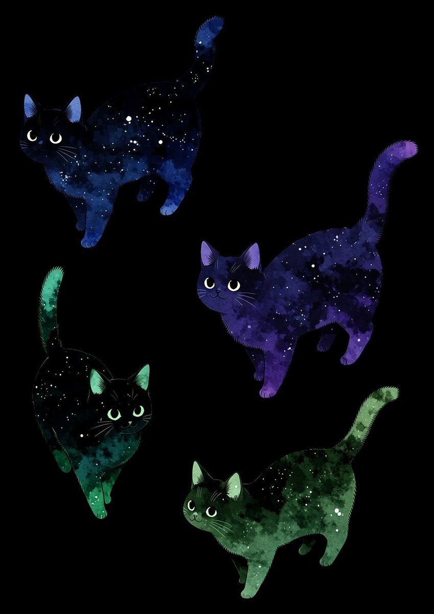Post by tam on X: 宇宙柄の猫