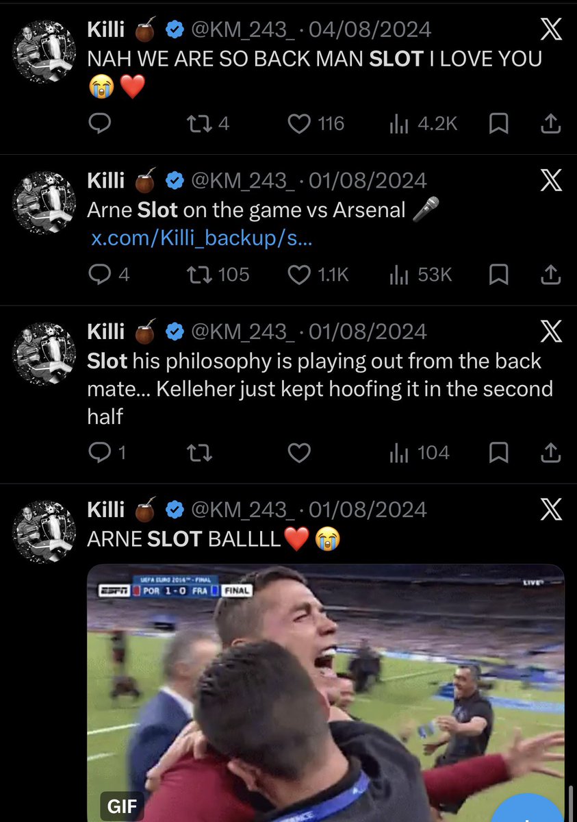 OLFCNEWS's tweet photo. @KM_243_ this handler is just nothing but a hater and never a true lfc supporter . This is him when we Slot came in and now he has started same with Alonso. If it doesn’t work out he will start a smear campaign against Alonso. https://t.co/yWCcQHXB2B