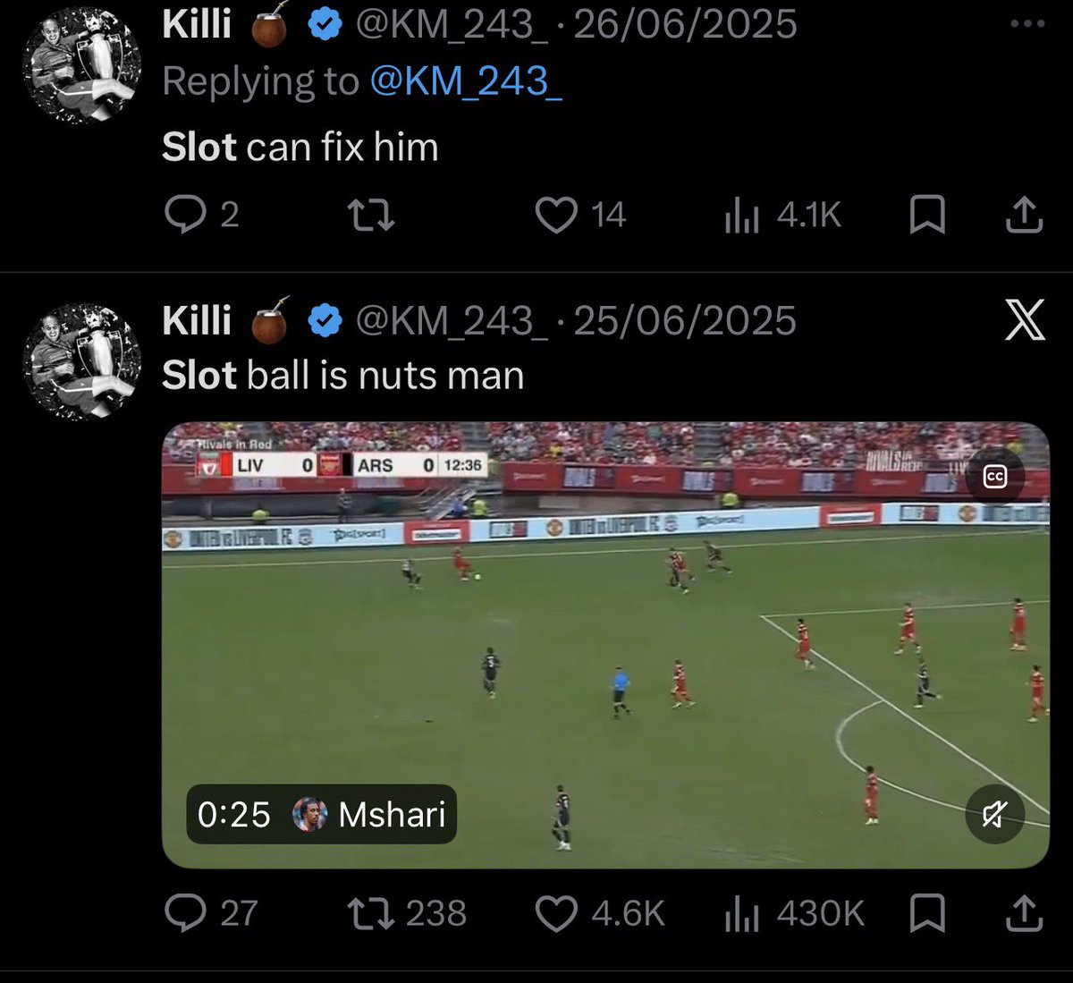 OLFCNEWS's tweet photo. @KM_243_ this handler is just nothing but a hater and never a true lfc supporter . This is him when we Slot came in and now he has started same with Alonso. If it doesn’t work out he will start a smear campaign against Alonso. https://t.co/yWCcQHXB2B