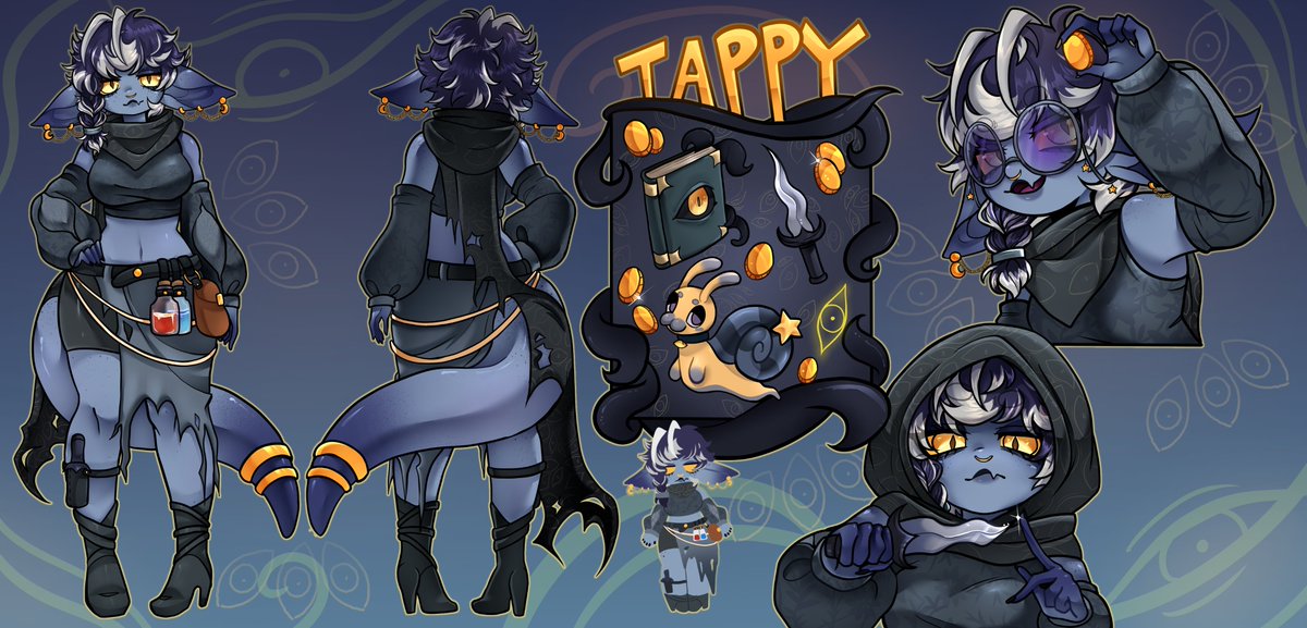 tapyokaa's tweet photo. My goblin has a new ref sheet!! I love it so much!

🎨 by Chica-Delphox on VGen! https://t.co/SxA8Va6yI0