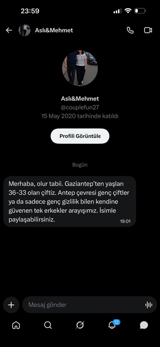 Çift bulma ve itiraf sayfası tweet media