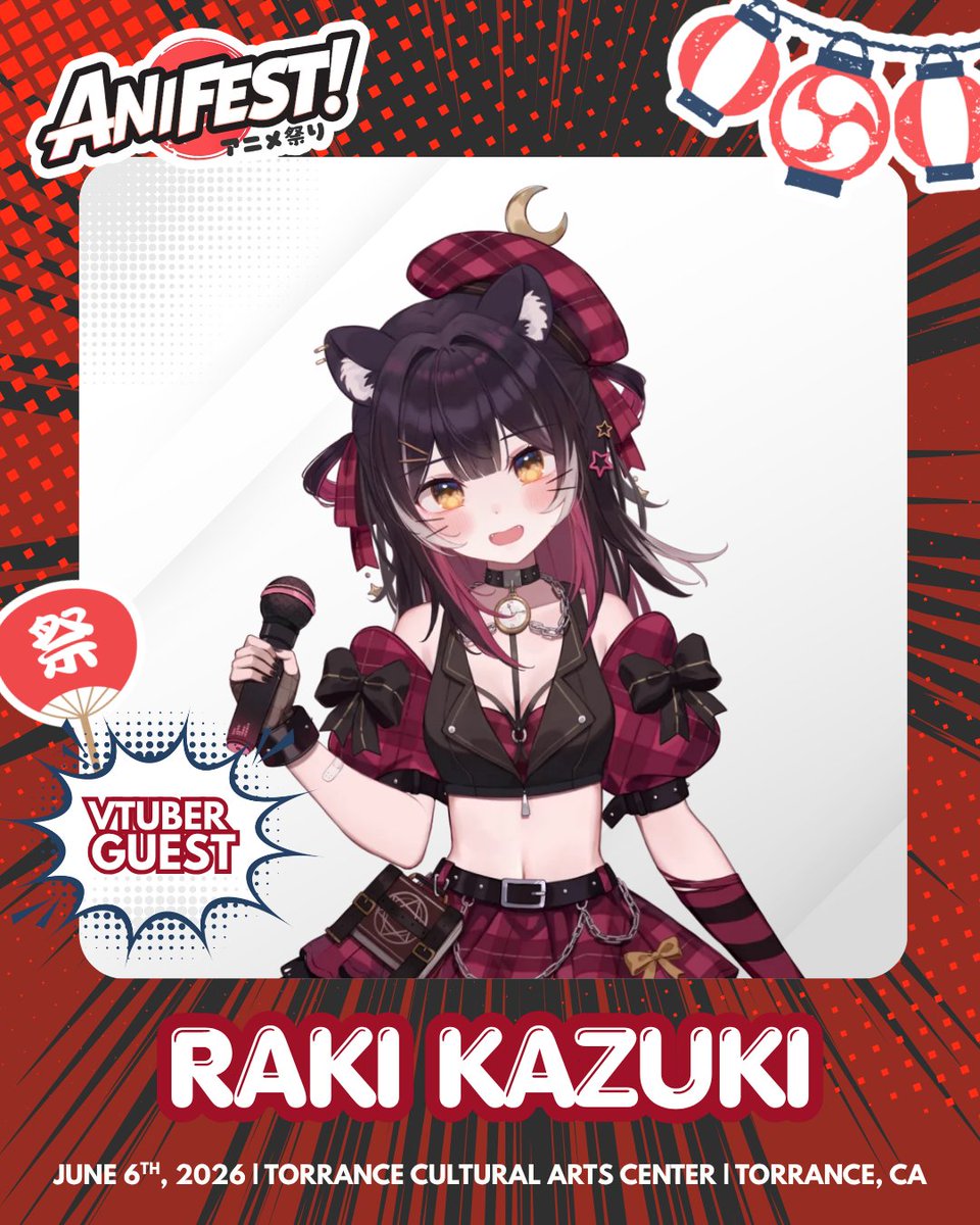 anifestcon's tweet photo. 🏮Guest Announcement!🏮 Raki Kazuki
We’re excited to have @RakiKazuki at AniFest!
About Raki Kazuki:
Casting a smile on your face, Raccoon Witch VTuber Raki Kazuki is here to enchant the stage with her love of moe and metal music!
#animeevent #animecon #vtuber #vtuberevent https://t.co/50AllX3zQY