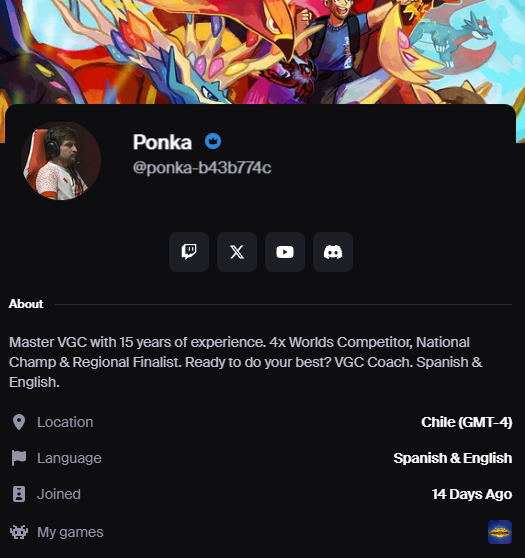 Ponkavgc's tweet photo. Hello, I’d like to promote my coaching services through Metafy, and I wanted to use this platform to reach a new English-speaking audience. I’d really appreciate a repost, and if you know anyone who needs help with Pokémon Champions, here’s an excellent coach to get them started https://t.co/233lbbhlM8
