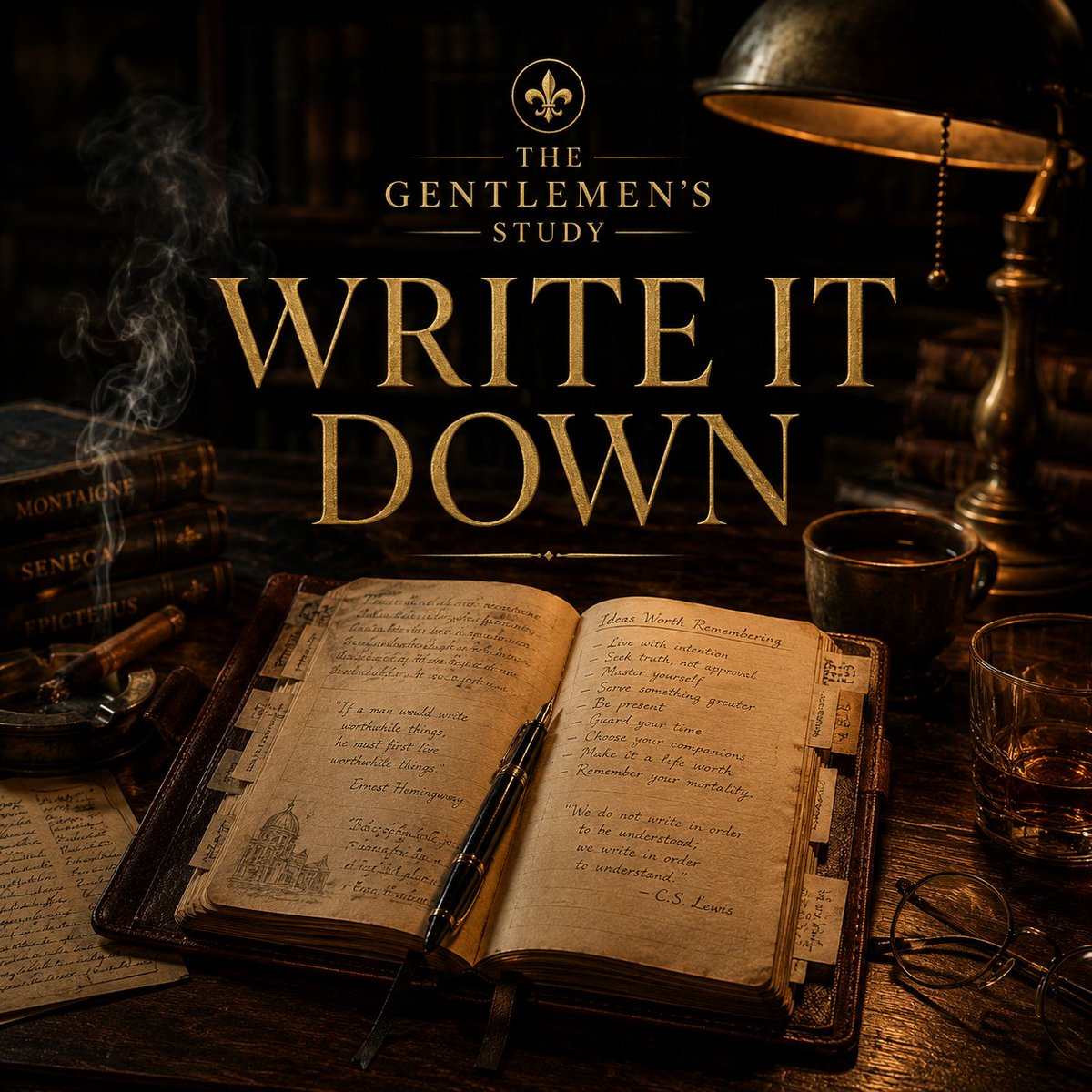 thegentsstudy's tweet photo. The notebook and the pen are not feminine indulgences. They are the serious man's instruments. They always have been.
Episode 5 is live now
#TheGentlemensStudy #Podcast #CommonplaceBook #Journaling #Masculinity #IntentionalLiving #Gentleman #WriteItDown https://t.co/AgrM2DhxH3