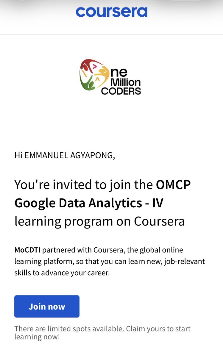 A course that requires a fee to access full materials and obtain a certificate at the end is provided free of charge courtesy of OMCP. Thank you <a href="/samgeorgegh/">Sam 'Dzata' George 🦁🇬🇭</a> 🫡🔥