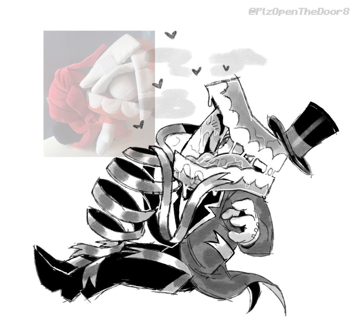 PlzOpenTheDoor8's tweet photo. I was demanded I drop everything I was doing and draw this goofy bullshit I did when setting asside my plushies.

// #tadcnsfw #genitalcircus https://t.co/9eoyZEUCOD