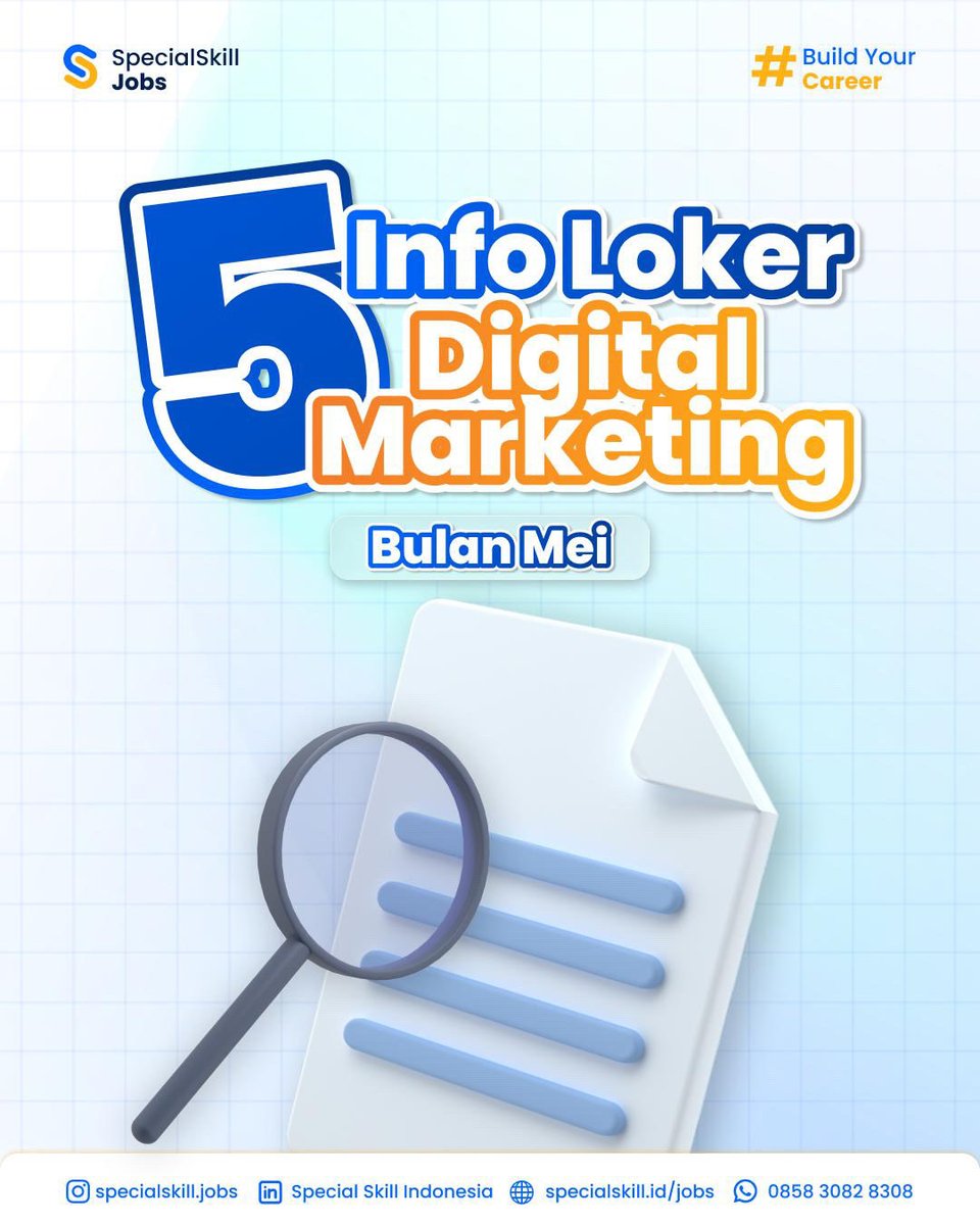 specialskillid's tweet photo. Info loker Digital Marketing! 

#specialskill #specialskilljobs #loker2026 #digitalmarketing https://t.co/S3e3Ei5Icp