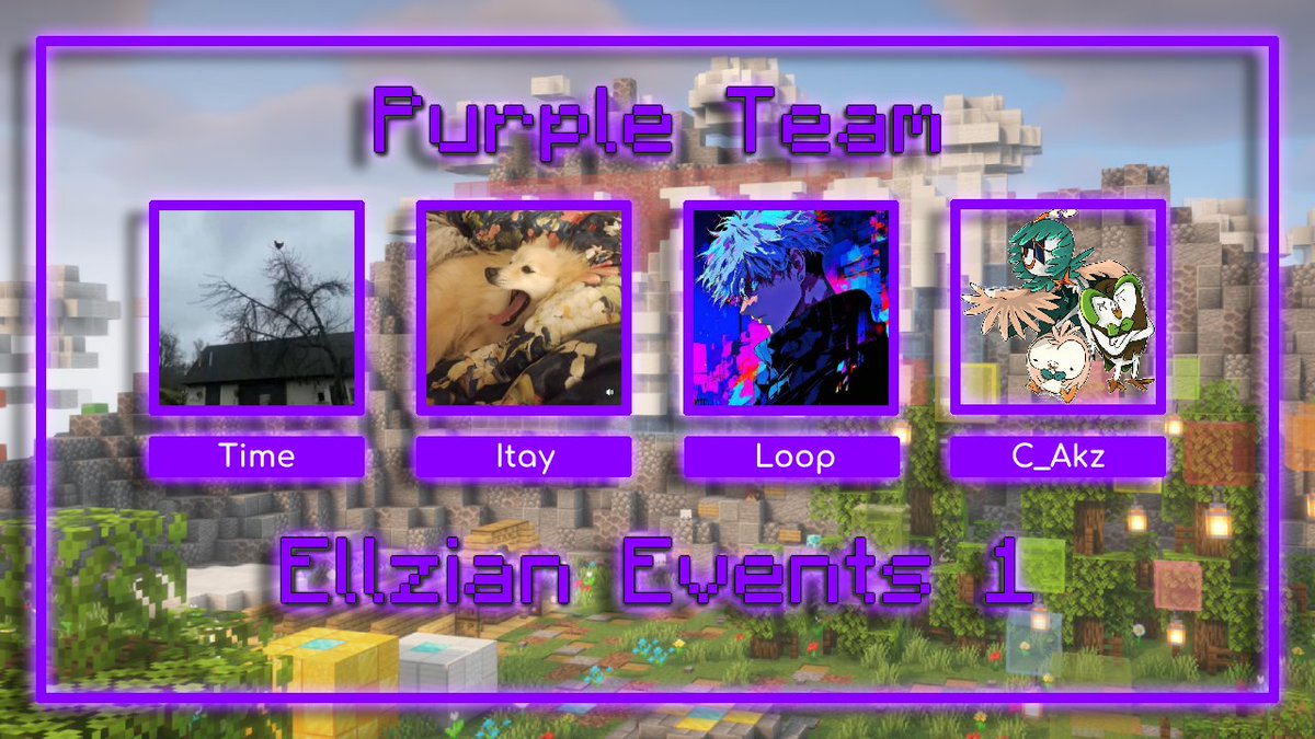 Ellzian_Events's tweet photo. Introducing Purple Team!🟣

Watch them in Ellzian Events 1 on May 30th! https://t.co/CrUsWD22Vm