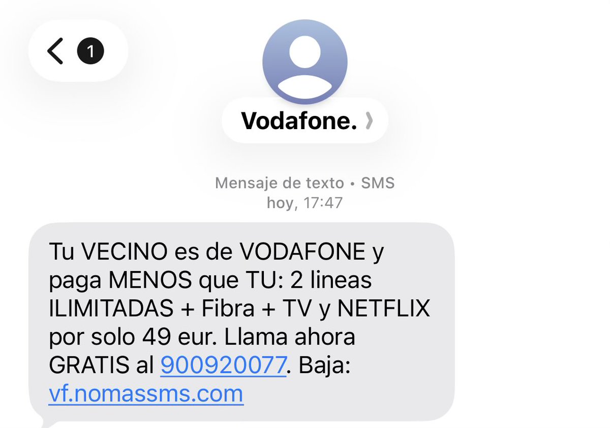 Hola <a href="/vodafone_es/">Vodafone España</a> ! Estos se creen que voy a picar, pero que sepáis que usan vuestro nombre para estafar a otros. <a href="/policia/">Policía Nacional</a>
