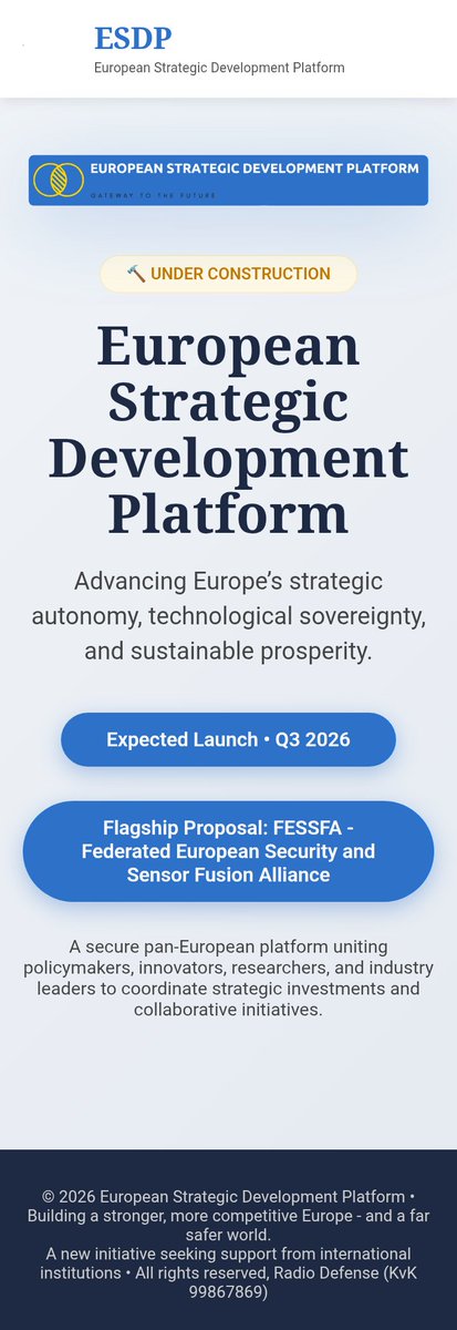 maskirovka3301's tweet photo. Let's go!
Development of the website will be ongoing, in between taking care of the other pressing issue of neurocognitive weapons that I'm solving.
#NeverStopWorking #FESSFA #ASA #MESSFA #AESSFA #SimpleIsBetterThanComplex #Transparency #Solutions #Geopolitics #StrategicAutonomy #PeaceInOurTime
@wef @WhiteHouse @MFA_China @mfa_russia @MinPres