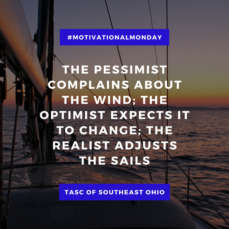 TASCofSEO's tweet photo. #MotivationalMonday The pessimist complains about the wind; the optimist expects it to change; the realist adjusts the sails. https://t.co/RjNFltvxVJ