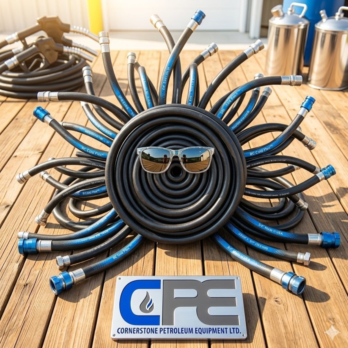 CStonePeLtd's tweet photo. Our hoses are so bright, they have to wear shades.
780.968.0722

#BCcoldflex #Contitech #Fuelhose #Dispensingfuel #WeHaveCookies #Cardlock #Fueling https://t.co/2xu6oUfbUQ