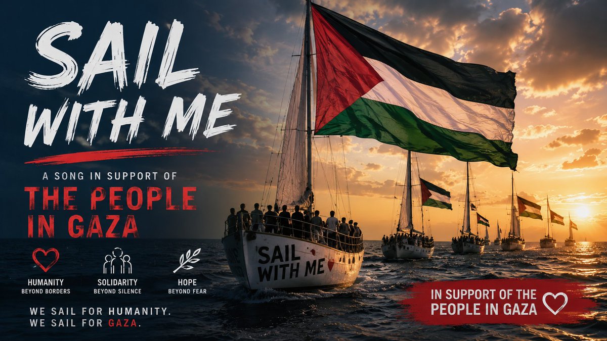 KissingInTDBand's tweet photo. Do you believe music can still move people?

“Sail with Me” by Kissing in the Dark 🇵🇸🎶

A song for humanity, courage and the people of Gaza.

If this message matters to you — share it so it reaches someone else.

Listen now 👇
https://t.co/ShqmQVOtlA
https://t.co/95Tgd5ChUL https://t.co/oF9r9D7RTN