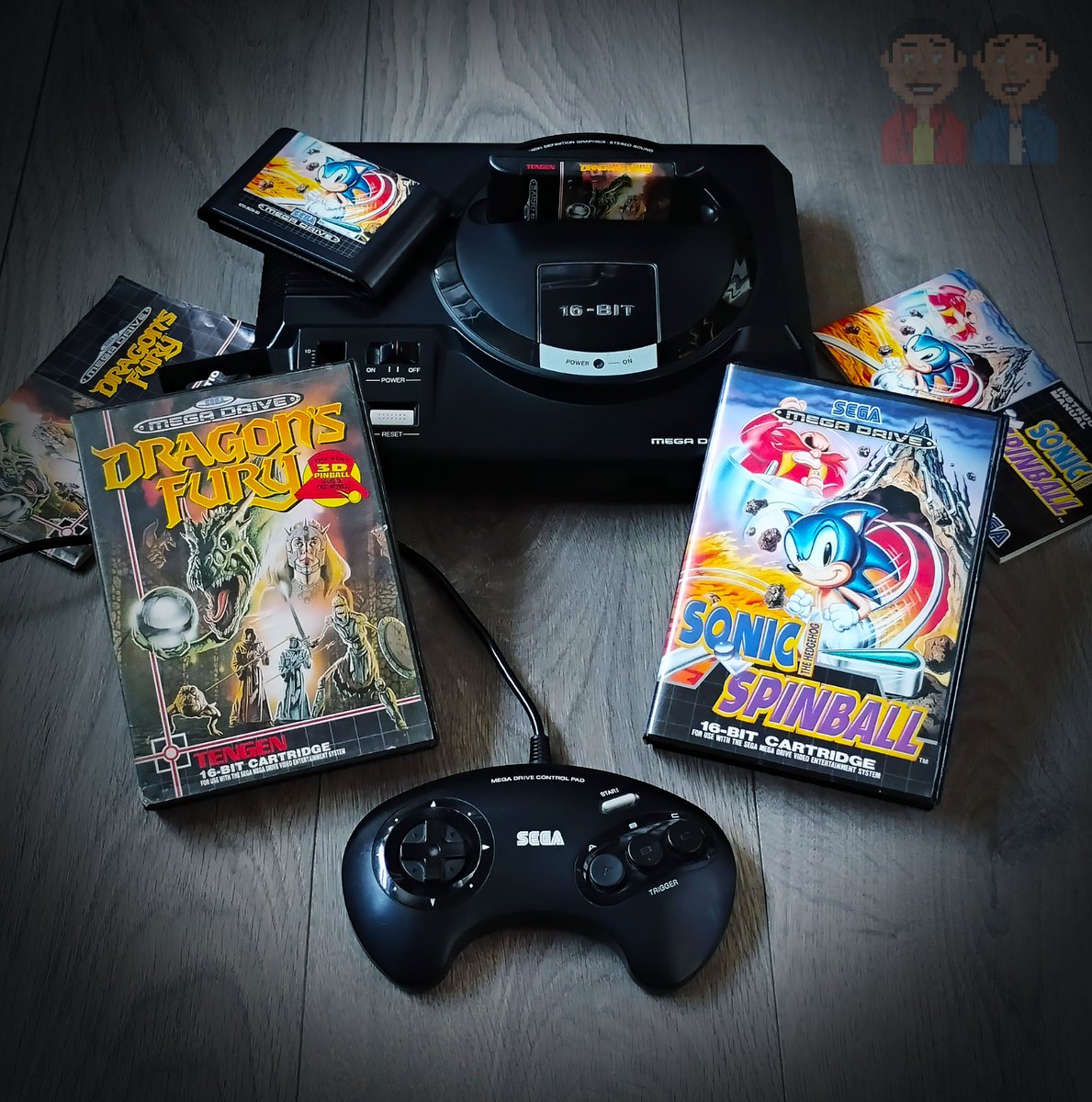 TwinzDynamic's tweet photo. @ColonelFalcon Bullet Witch.  Forgot about this one, we've been curious about it ever since we saw a copy in the late 00's at a game store. Haven't managed to find one in the wild since

For our #MegadriveMonday share, we gave two Pinball video games as we were in the mood for that gerne https://t.co/QlT7eaHmAD