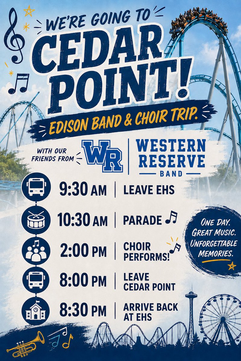 edison_bands's tweet photo. Tomorrow is the big day!🎢 https://t.co/17GTxQmJAA