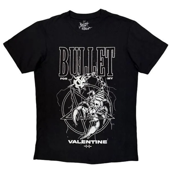 Bullet For My Valentine メンバー直筆サイン入りTシャツ BULLET FOR MY VALENTINE バンドTシャツ ユニセックス: Thrash Skull 2